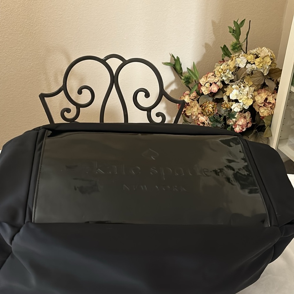 KATE SPADE ♠️ AUTHENTIC DIAPER BAG- BLACK WITH GOLD COLOR HARDWARE - Picture 12 of 17